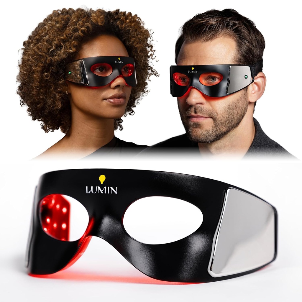 Luminator LED Eye Mask til mænd og kvinder Skincare - Anti- Aging, Boost Collagen, Reducere mørke cirkler & Wrinkles, rød lys terapi for under- Eye behandling & foryngelse - kun 3 minutter om dagen