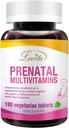 Lovita Prenatal Multivitaminer - Omfattende ernæringsstøtte til før, under og efter graviditet - 180 vegetariske tabletter