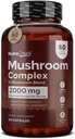 Mushroom Complex 124; Cordyceps Mushroom, Reishi, Shiitake, Maitake og Lions Mane supplement. En 10-champignon supplement til støtte dit sind og krop; 180 champignon kapsler