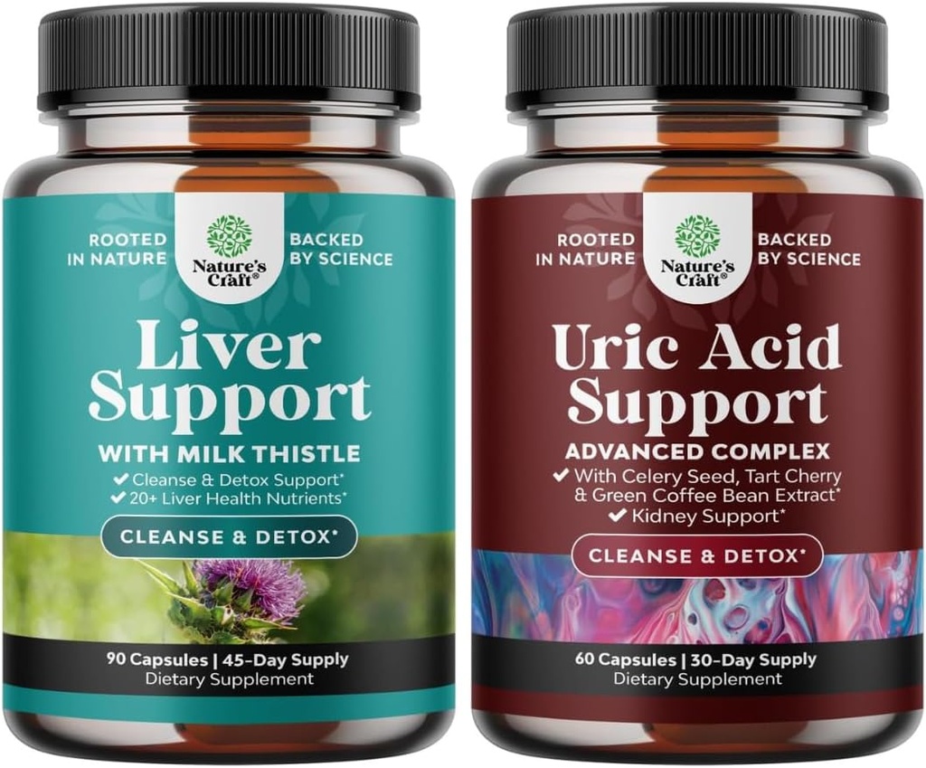 Bundle af lever rense Detox & reparation - Silymarin mælk tidsel med Mælkebøtte Root & Artiskoke Extract og Green Coffee Bean Extract til ursyre Rense & Detox - Gurkemeje Tart Cherry & Selleri frø