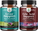 Bundle af lever rense Detox & reparation - Silymarin mælk tidsel med Mælkebøtte Root & Artiskoke Extract og Green Coffee Bean Extract til ursyre Rense & Detox - Gurkemeje Tart Cherry & Selleri frø