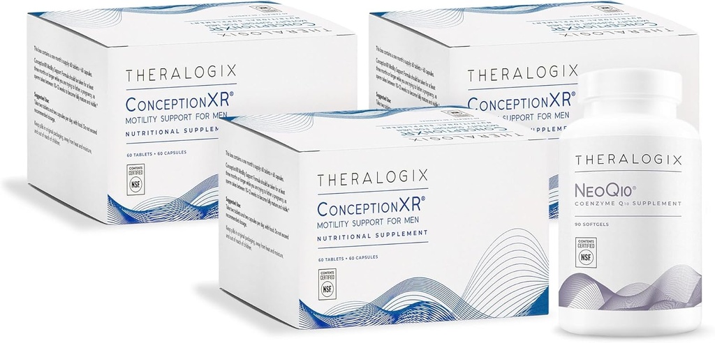 Theralogix ConceptionXR Motilitet Support Formel + NeoQ10 Bundle, 270 Count (pakke med 4)