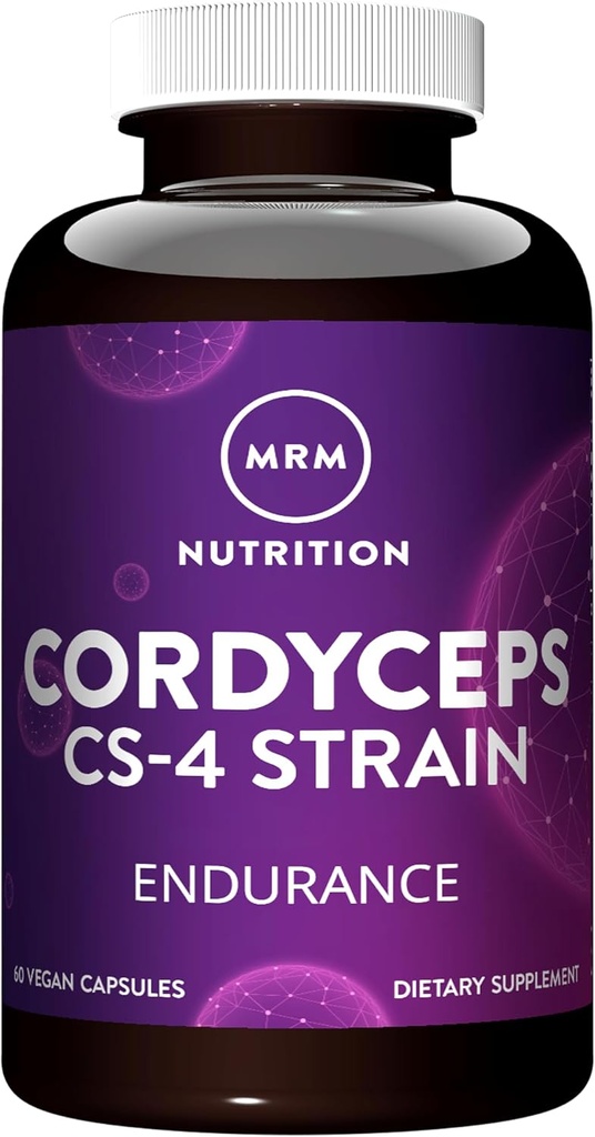 MRM Nutrition Cordyceps Mea124; CS-4 Strain Measures 124; Endurance Measurement 124; Adaptogens Measurements 124; Mushrooms Measurements 124; Energy + Endurance Measurement 124; Vegan Measurement 124; 60 Servere