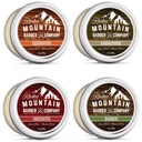 Beard Balm Variety Pack - 4 naturlige prøver (1 oz hver) med Argan Oil, Shea Butter, Kokosolie & Jojoba Oil - Rich in Vitamin & Minerals