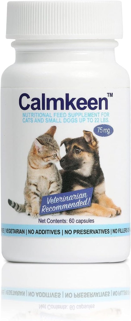 75 mg 60 Count Nutritional Supplement for Small Dogs and Cats Op til 22 Pounds (Tidligere Calmkene)