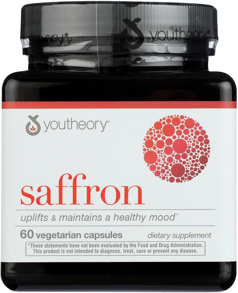 Youtory Saffron Advanced Dietary Supplement, Elevates Mood & Mental Focus, 60 kapsler