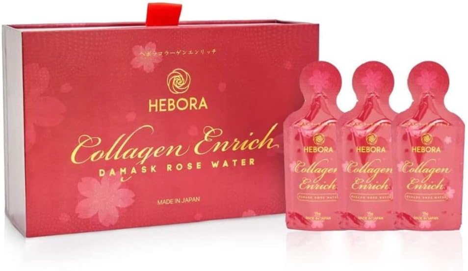 Collagen Enrich Japan - 160,000mg Marine Collagen Peptid + 112 Enzym Peptid Vegie + Damask Rose flydende drik Forbedre hårnegle Hud og joints (Box 28 poser)