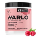 Harlo - Raspberry Salt Electrolyte Drink Mix med Bovine Collagen & Creatine-Creatin Monohydrat Powder - Energy Drink Powder - Pre Workout Powder - Sugar Free Energy Drinks - Post Workout Recovery