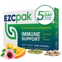 EZC Pak 5- Day Tapered immunforsvar Booster - Vitamin immunforsvar supplement, Echinacea, Zink vitamin C, Vitaminer til immunsystemet support, immunboostere til voksne - Immunsupportvitaminer