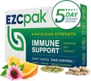 EZC Pak 5- Day Tapered immunforsvar Booster - Vitamin immunforsvar supplement, Echinacea, Zink vitamin C, Vitaminer til immunsystemet support, immunboostere til voksne - Immunsupportvitaminer