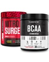 Jacked Factory Nitrovolume Shred Thermogen Pre- Workout i Blueberry Lemonade & BCAA i Fruit Punch for Body Recomposition, Muscle Building og Inddrivelse
