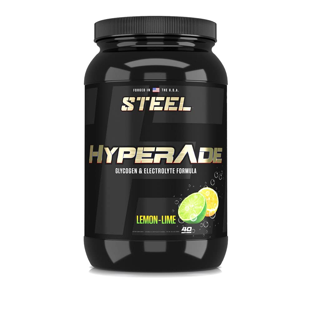 Steel Kosttilskud Hyperade Budd124; Advanced Hydration Powder w / Hurtig Absorbing Electrolytes & Glycogen Formel for hurtig genetablering af energi & Inddrivelse Budd124; Pre / Intra / Post workout (Lemon- Lime)