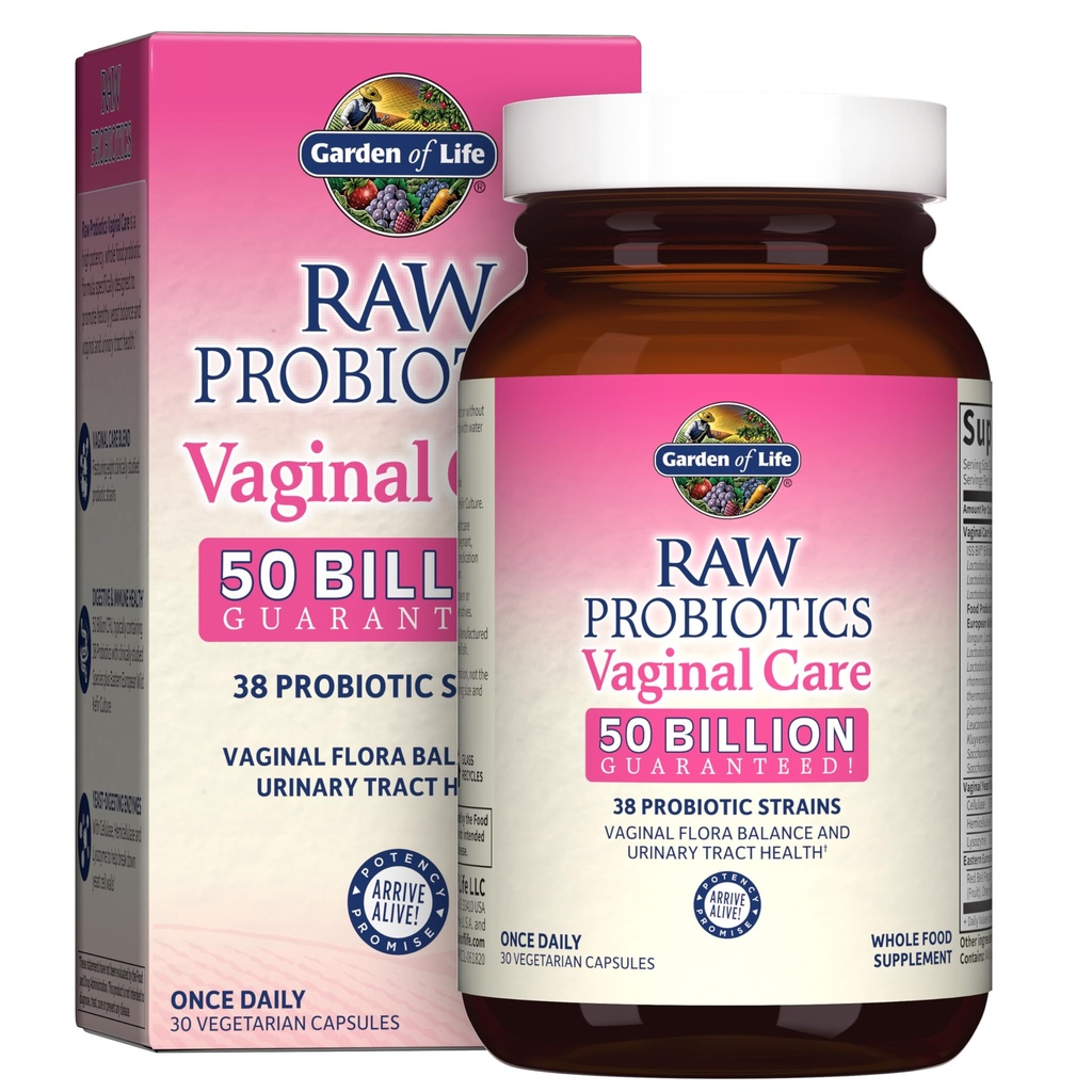 Have of Life Raw Probiotika til Kvinder Vaginal Care med Acidophilus, Probiotiske Promoes Yeast Balance, Vaginal, Urinary Tract Health, Gluten Free, 30 Vegetariske Kapsler