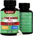 L- Theanine 200mg, Aminosyre supplement til støtte relaksering, stress, L Theanine kapsler - Non-GMO, Gluten Free, 240 Veg kapsler