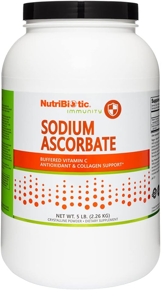 Nutribitic - Natrium Ascorbat Buffered C-vitamin Powder, 5 Lb Mex124; Vegan, Non- Acid & Nemmere på fordøjelse end Ascorbic Acid Mex124; Essentiel immunforsvar & Antioxidant Supplement Mex124; Gluten & GMO fri