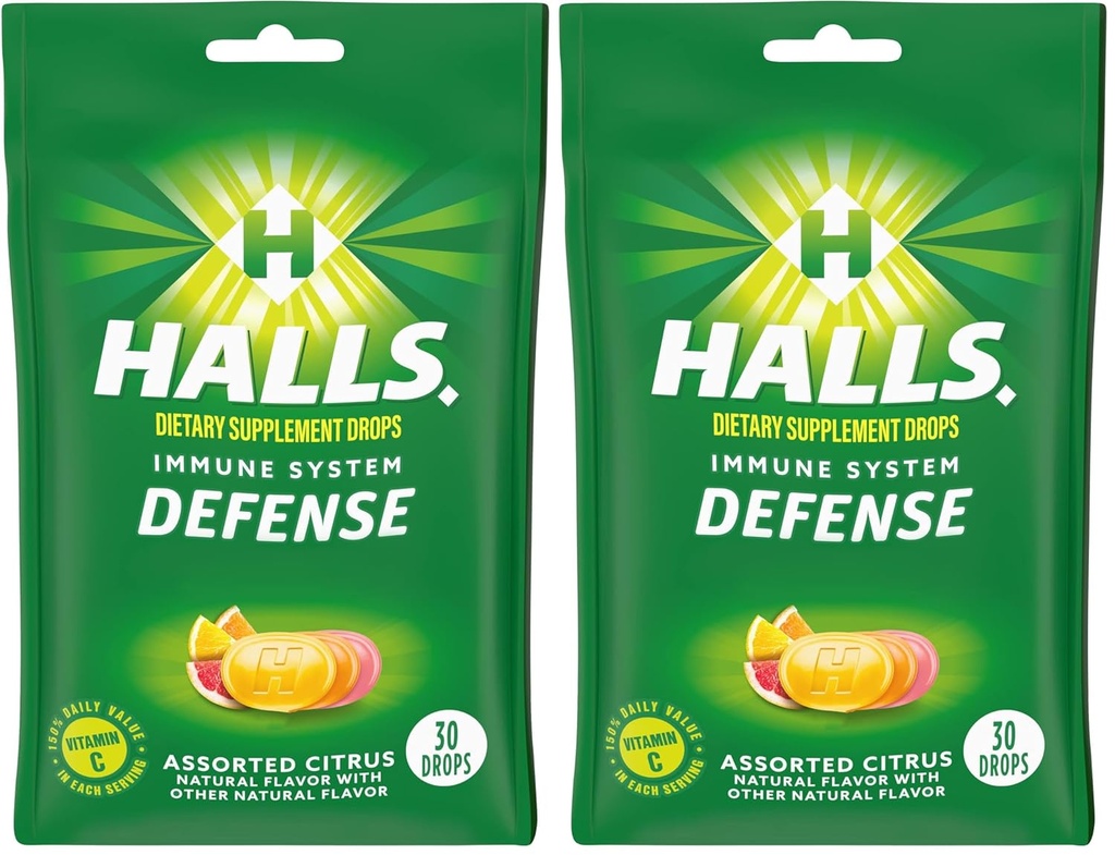 Hals Cough Drops, Assorterede Citrus, 30- ct (pakning med 2)