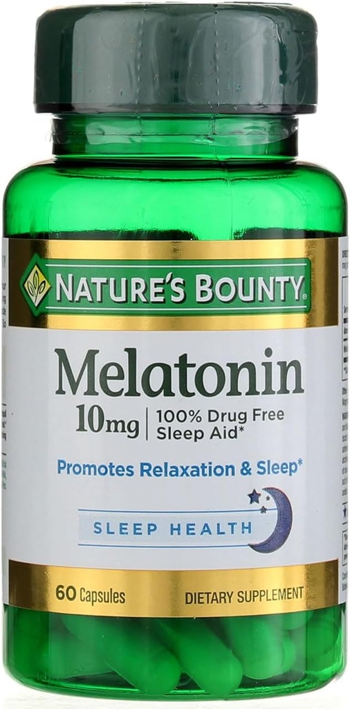 Nature 's Bounty Melatonin 10mg kapsler, 60 greve (pakke med 4)