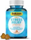 6-in-1 Stress Relief Gummies 60ct - Aids Afslapning med Ashwagandha, GABA, L-theanine, Lemon Balm, Kamille, Black Cumin Seed Nigella Sativa. Forbedret dyb søvn, fælles støtte - 60 gummies