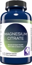 MD. Life Magnesium Citrate 250 mg - 30 Kapsler - Høj Absorption Magnesium Citrate Supplement - Easy- to- Swallow Kapsler til muskel, nerve, hjerte, søvn og ben Support
