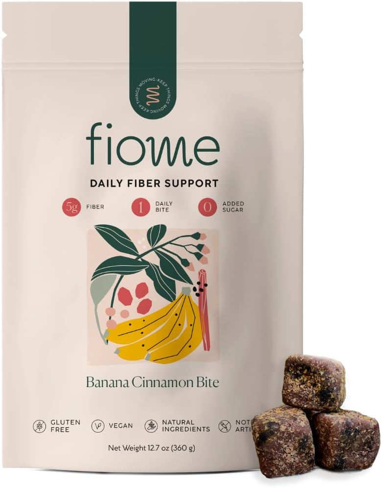 Fiber Supplement - 5g daglig Fiber Bite - Understøtter regelmæssighed, fordøjelse og Gut sundhed - Alle naturlige ingredienser, Banana kanel flavor, 30 Servering