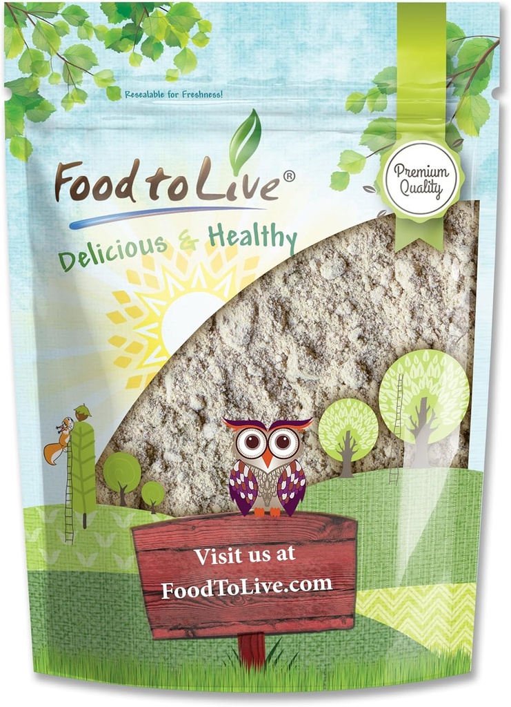 Mad til at leve - Psyllium Husk pulver, 1,5 Pounds - Pure, Kosher, Vegan, Keto, Unflavored, Finely Ground, Bulk, Mixes Well, Rich in Opløselig Fiber