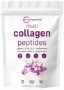 Mikroingredienser Multi Collagen Peptider Pulver, 8oz Beeg 124; Type I, II, III, V, X + Biotin, C-vitamin & hyaluronsyre Budd124; Unflavored Budding 124; Understøtter hår, hud & fælles sundhed