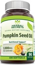 Herbal Secrets Pumpkin Seed Oil 1000 Mg Supplement- 124; 180 Softgels