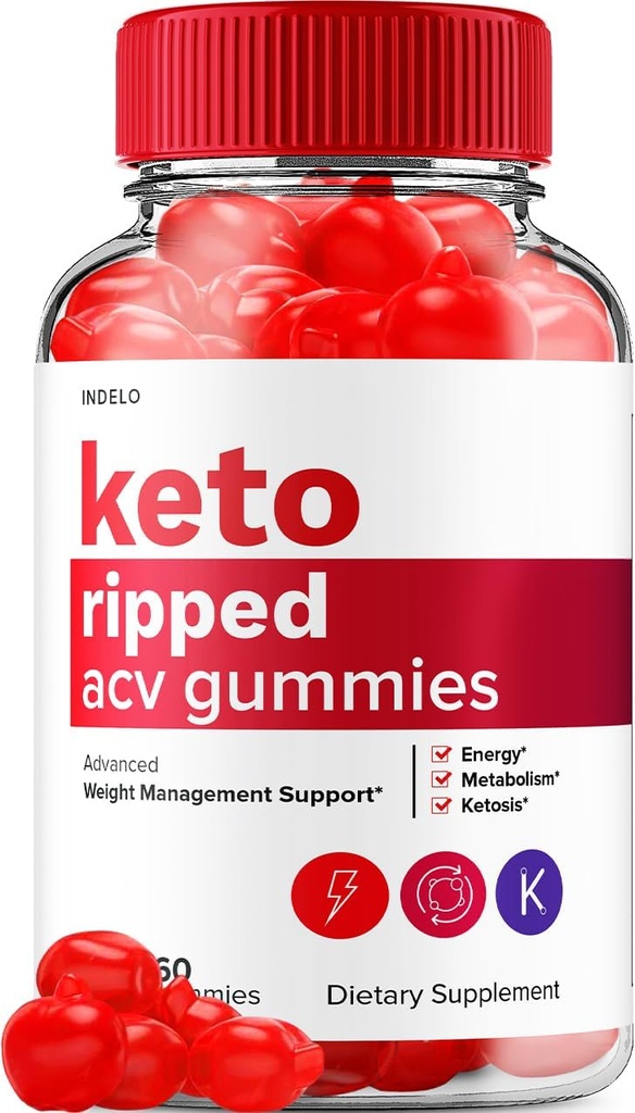Keto Ripped ACV Gummies - Advanced Ripped Keto + ACV Weight Management Gummies Apple Cider Vincipes Ripped ACV Gummies Kosttilskud Anmeldelser Ekstra styrke (60 Gummies)