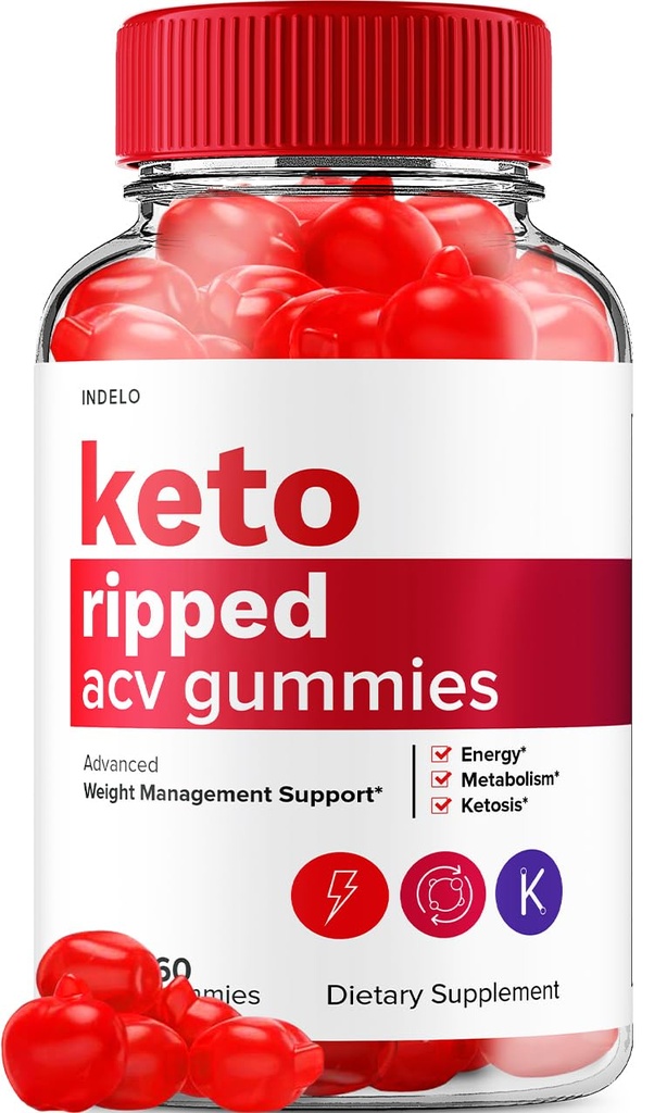 Keto Ripped ACV Gummies - Advanced Ripped Keto + ACV Weight Management Gummies Apple Cider Vincipes Ripped ACV Gummies Kosttilskud Anmeldelser Ekstra styrke (60 Gummies)