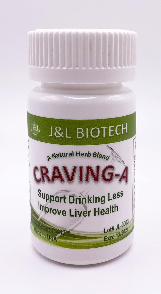 J & L Naturligt supplement til at drikke mindre og lever sundhed (30 kapsler, 15 dages forsyning)
