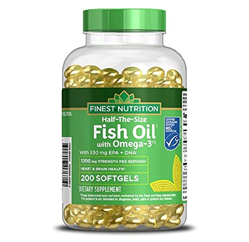 Walgreens (Tidligere Finly Nutrition) Half- The- Size Fish Oil 1200 mg Softgels 200.0ea