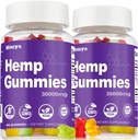 2-Pack Hamp Gummies Extra Strength - 30,000mg High Potency - Rich in Omega 3-6-9 & Infunderes med Hamp Oil - 3rd-Party Testet - Made in USA