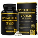Epicatechin Extract 750mg Per Serving - (60 kapsler) - Understøtter Lean Muscle, nitrogenoxid, Myostatin Inhibitor, Stamina, Endurance, Pump & Gains - Non-GMO & Vegan Supplement - (60 Greve)