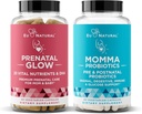 Naturlig Prenatal Bundle - Glow Prenatal Multivitamin - Momma Probiotika til mor og baby