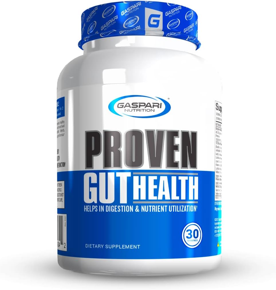 Gaspari Nutrition Proven Gut Sundhed, fremmer sund fordøjelse, Prebiotika og probiotika, Sports fordøjelse og ernæringsmæssige udnyttelse (30 Servere)