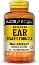 MASON NATURAL Advanced Ear Health, 33 Day Supply, Understøtter normal cirkulation i Indre Øre & Ringing, 100 kapsler