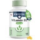 Freeda vitamin B2 Riboflavin 50mg - Energi & Nervesystemet Support - Kosher, Vegan, Gluten- Free B2 Supplement for Brain & Metabolisme - (100 Ct)