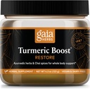 Gaia urter gurkemeje boost gendannelse - gurkemeje drik mix støtte en sund reaktion på hævelse hos voksne - med gurkemeje curcumin, sort peber, hellig basilikum & Ginger - 4.3 Ounces (21-dages forsyning)