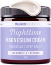 Magnesium Lotion - Nighttime Magnesium Cream - Anvend på ben, arme eller bryst - topisk Magnesiumchlorid - USA Made and Safe for Kids (Kamille Lavender)