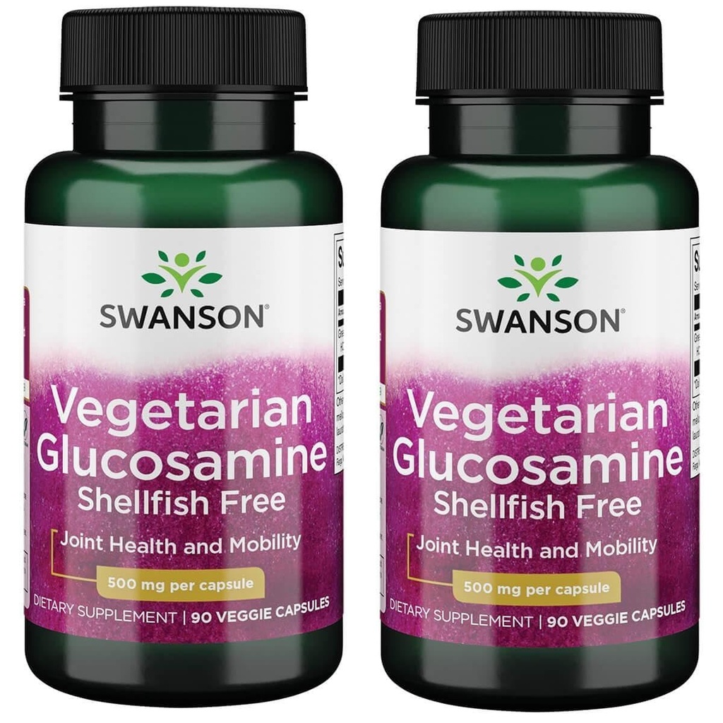 Swanson Vegetarisk Glucosamin - Shellfish Free 500 Milligram 90 Veg Kapsler (2 Pack)