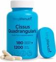 LongLifeNutri Cissus Quadrangularis 1200mg - 180 Vegetariske Kapsler, Stem Extract for Joint Comfort, Bone Strength & Active Mobility, High Potency Formel, 3- Måned Supply, GMP Certified, Made in USA