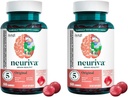NEURIVA Original Brain Supplement for Memory, Focus & Concentration + Learning & Nøjagtighed med klinisk testet Nootropics Phosphatidylserin og Neurofaktor, Strawberry Flavor, 50 gummies (2 Pack)