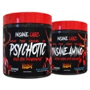 Insane Labz Hellboy Bundle, psykotisk Hellboy Pre Workout og Insane Amino BCAA, øge muskelmasse, styrke, fokus og inddrivelse tid, Blå Hindbær