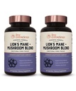 Live Bevidstelige Lions Mane Mushroom Supplement Kapsler til Hjerne Støtte m / Lion 's Mane, Cordyceps, Reishi, og Tyrkiet Hale Mushrooms - Kognitiv hukommelse supplement til Hjerne (2 - Pack)