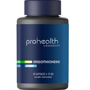 ProHealth Ergothioneine 5X Strength. 25mg Clinical Research Dosis. Natural Amino Acid Mushroom supplement til forbedret kognition, hjerte sundhed. Essential Longevity Vitamin. 25 mg / Servering, 30 Servering