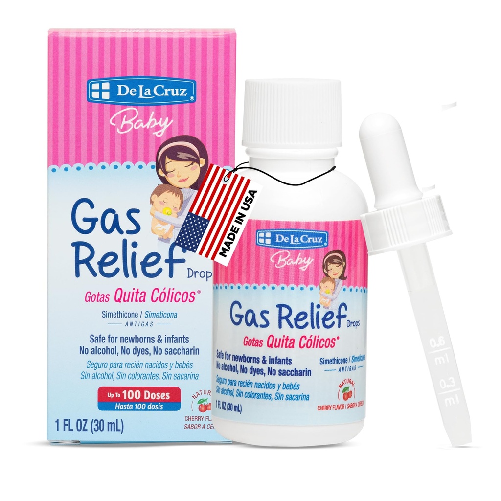 Gas Drops til Babyer - Quita Cólicos Infant Gas Relief Drops med Simeticone - Safe Colic Drops til Newborns 1 FL. OZ. (30 ml)