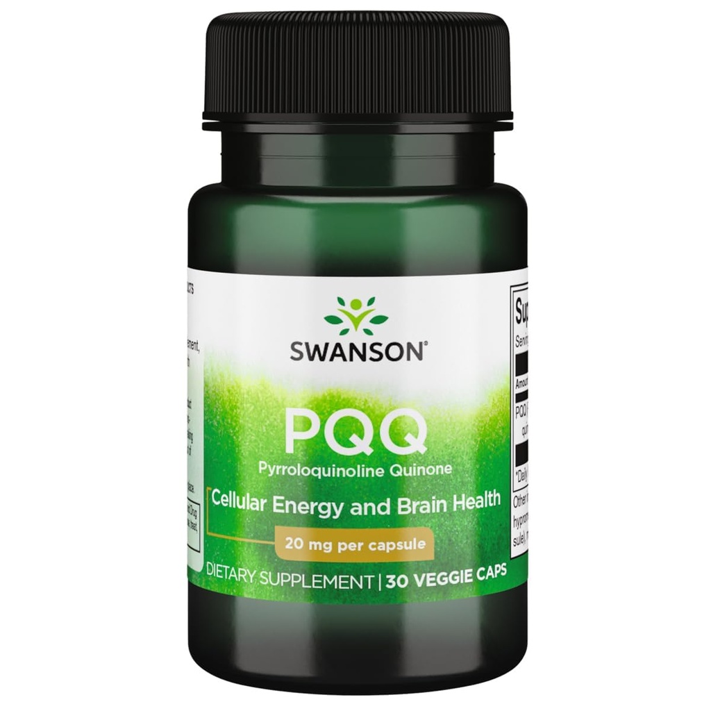 Swanson Pqq Pyrroloquinolin Quinone 20 Milligram 30 Veg kapsler