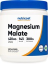 Nutricost Magnesium Malat Powder (300g) - 420mg Magnesium Per Serving - Non-GMO, Gluten Free