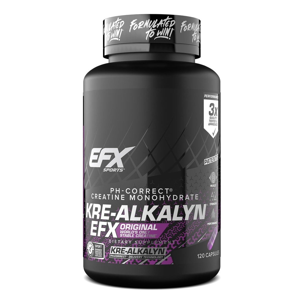 EFX Sports Kre- Alkalyn EFX Note 124; pH Korrekt Creatin Monohydrat Pill Supplement