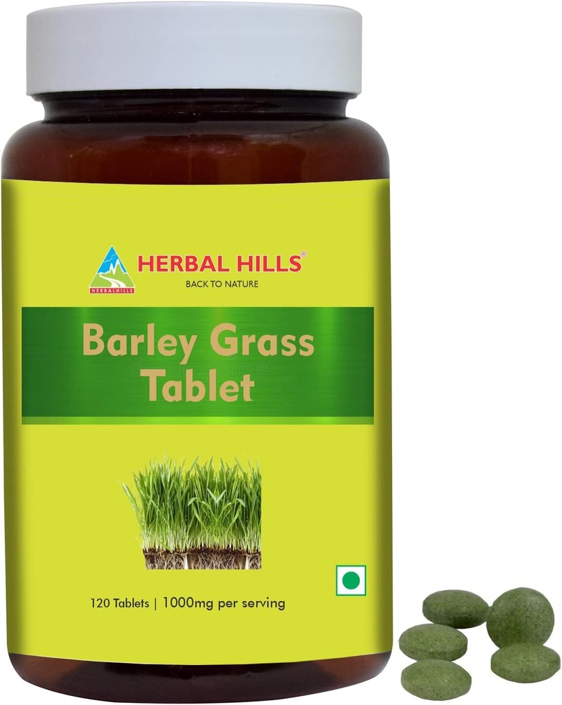 HERBAL HILLS Barley Grass tabletter 120 Grev Vegansk venlige Superfood